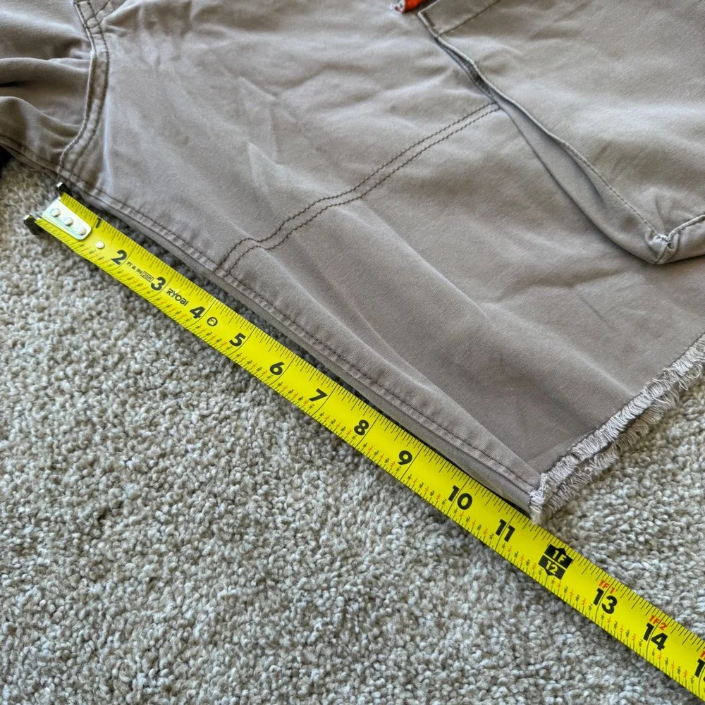 Levi's Cargo Shorts Mens W36 Tan Orange Workwear Raw Hem Utility vintage y2k